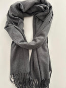 Pashmina cinza toque de lã | 70x180cm