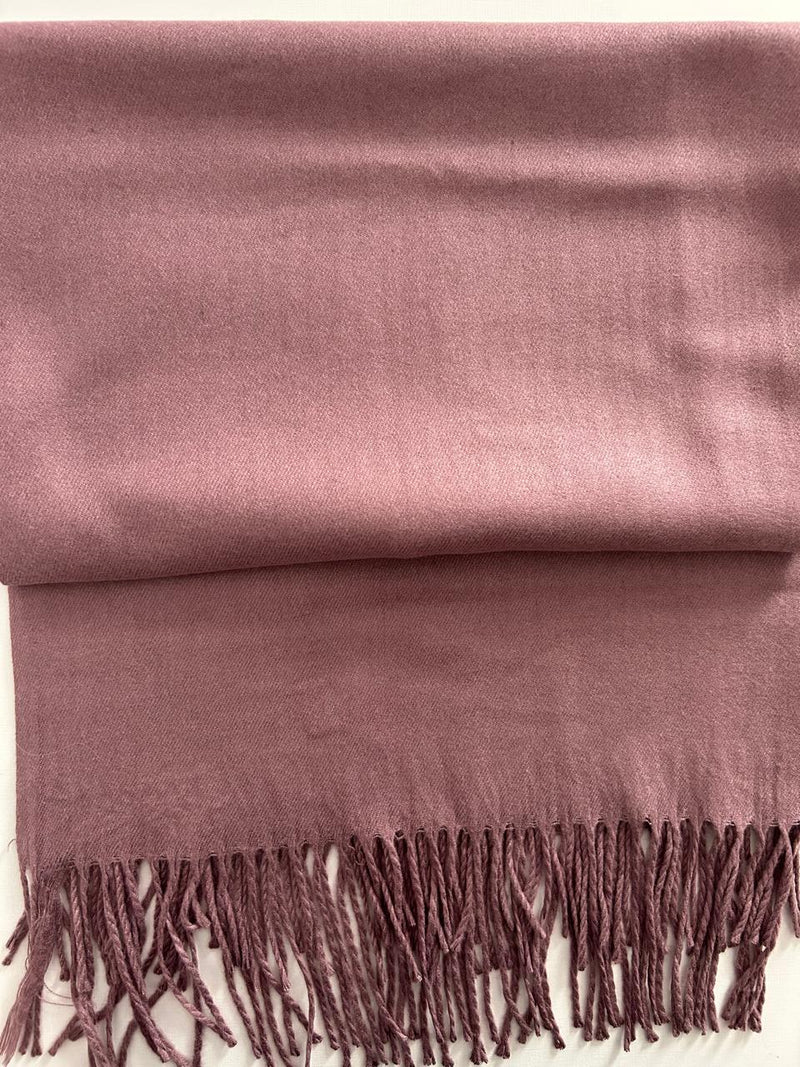 Pashmina rosa toque de lã |70x180