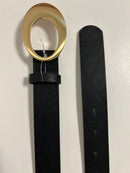 Cinto Fivela Oval Dourada Fosco | Tamanho Único