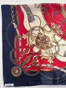 Lenço Luxo estampado cetim de seda tendência da moda | 90x90